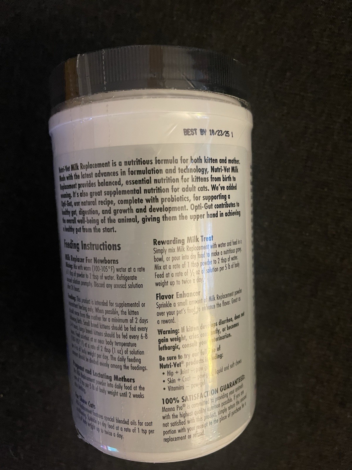 Nutri-Vet Milk Replacement For Kittens 12 Oz BB 10/23/25 Probiotics Formula 6pk