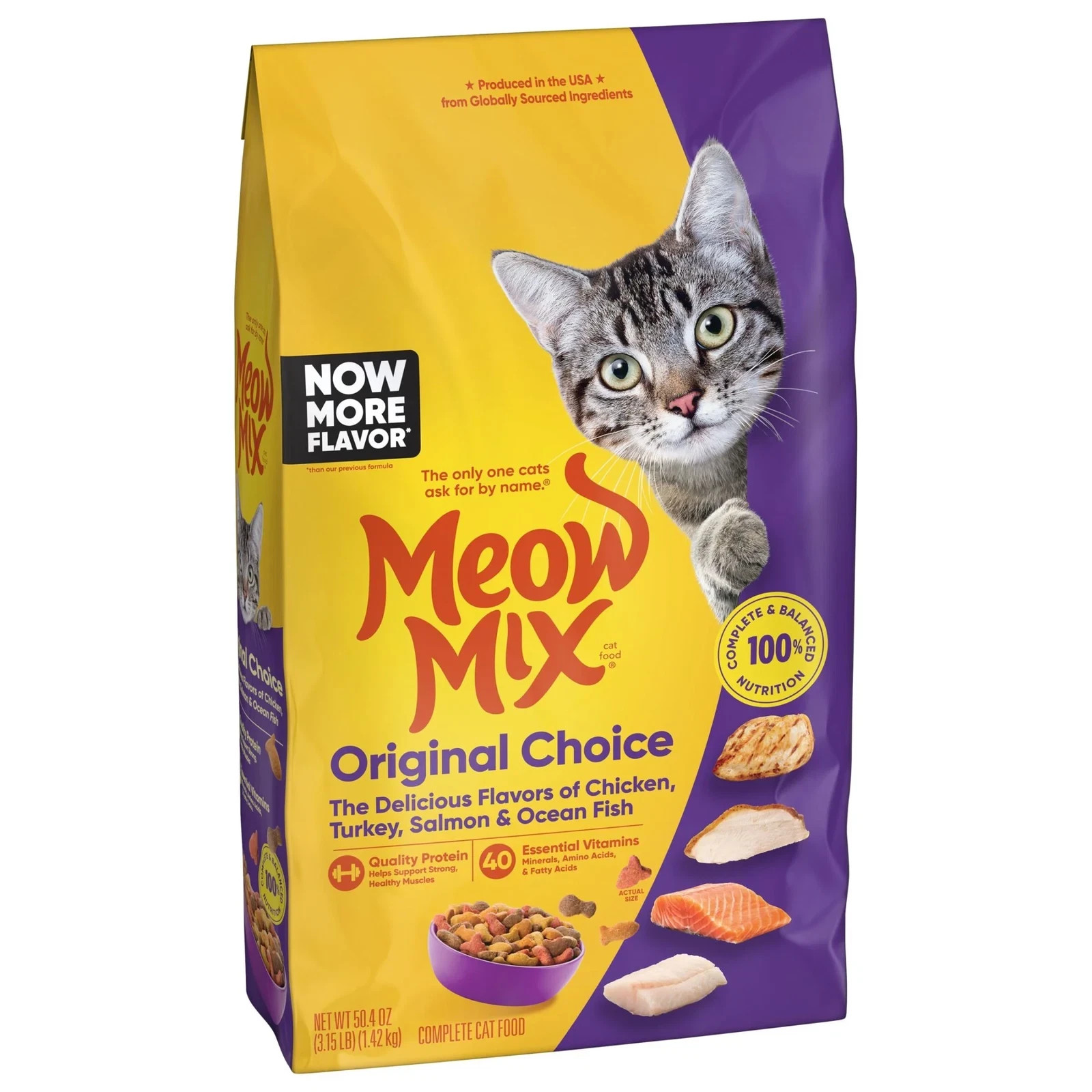 Meow Mix Original Choice Dry Cat Food, 3.15 Pound Bag