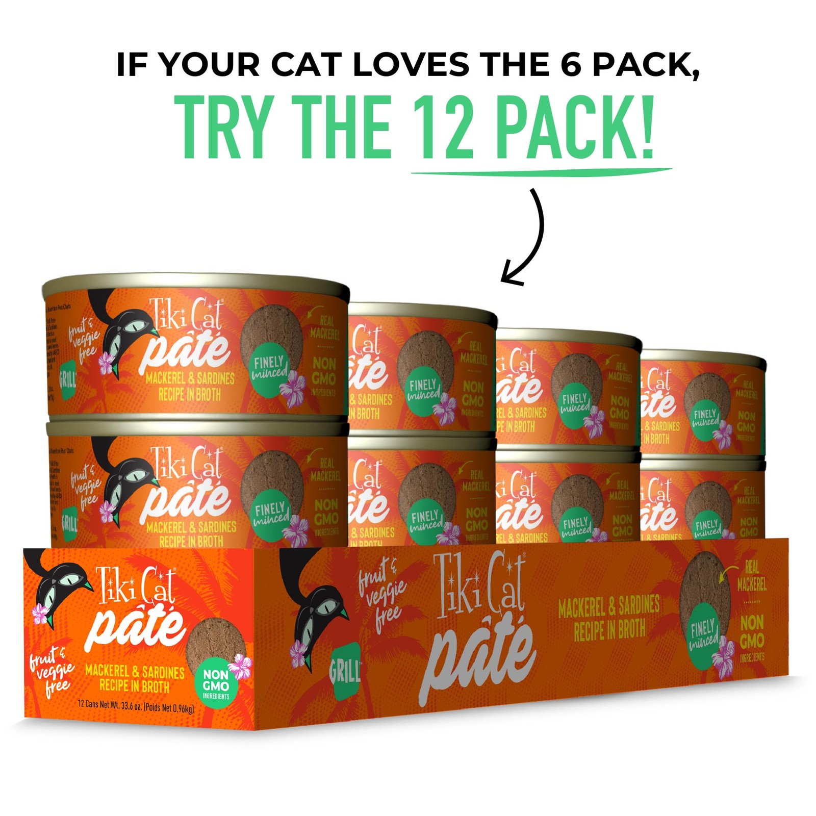 Tiki Cat Grill Pate Sardine & Mackerel, 2.8 oz. Can (6 Ounce (Pack of 1)