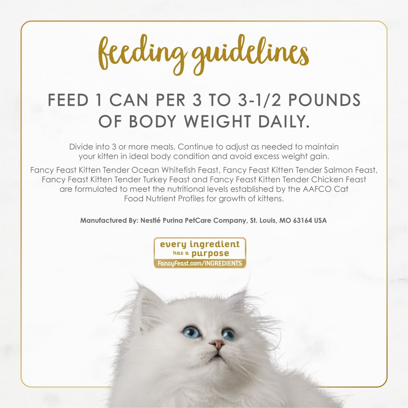 Purina Fancy Feast Kitten Food, Wet Cat Food, Classic Pate Collection with Milk,