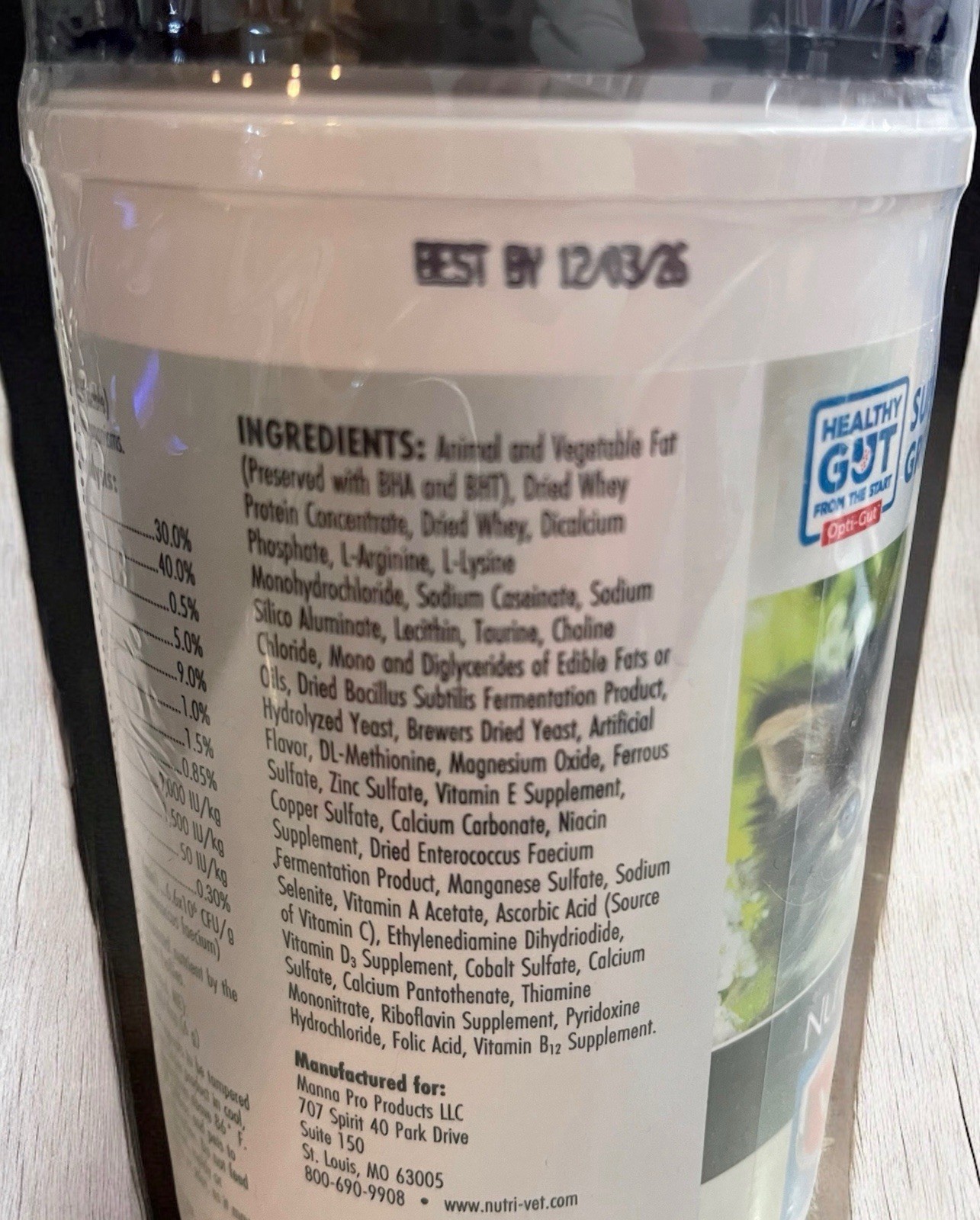 Nutri-Vet Milk Replacement For Kittens 12 Oz BB 12/03/2026 Probiotics Formula