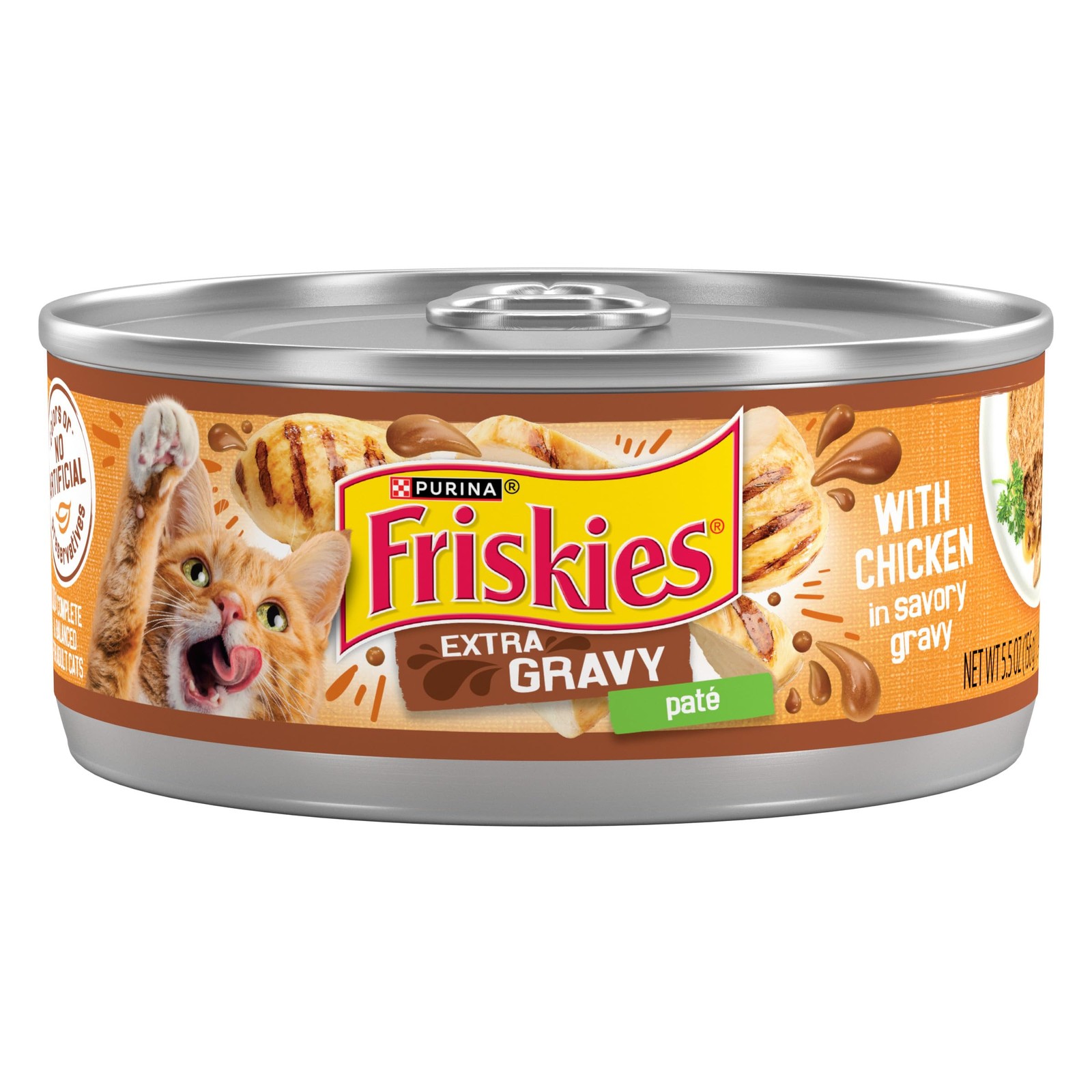 Purina Friskies Gravy Pate Wet Cat Food Extra Gravy Pate Chicken In – Of 24 5.5