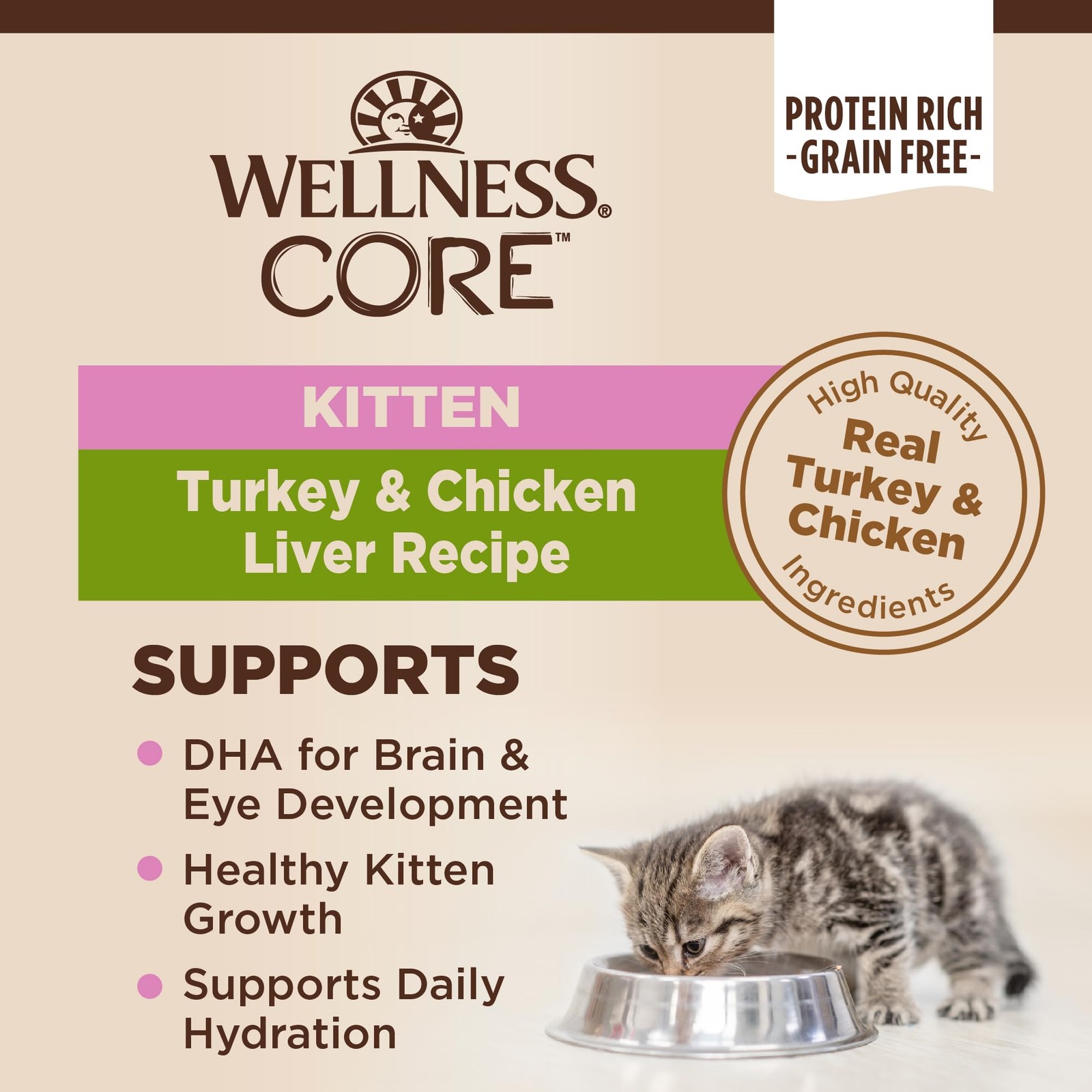 CORE Pate Kitten Canned Wet Cat Food, Natural, Protein Rich, Grain Free, Turk…
