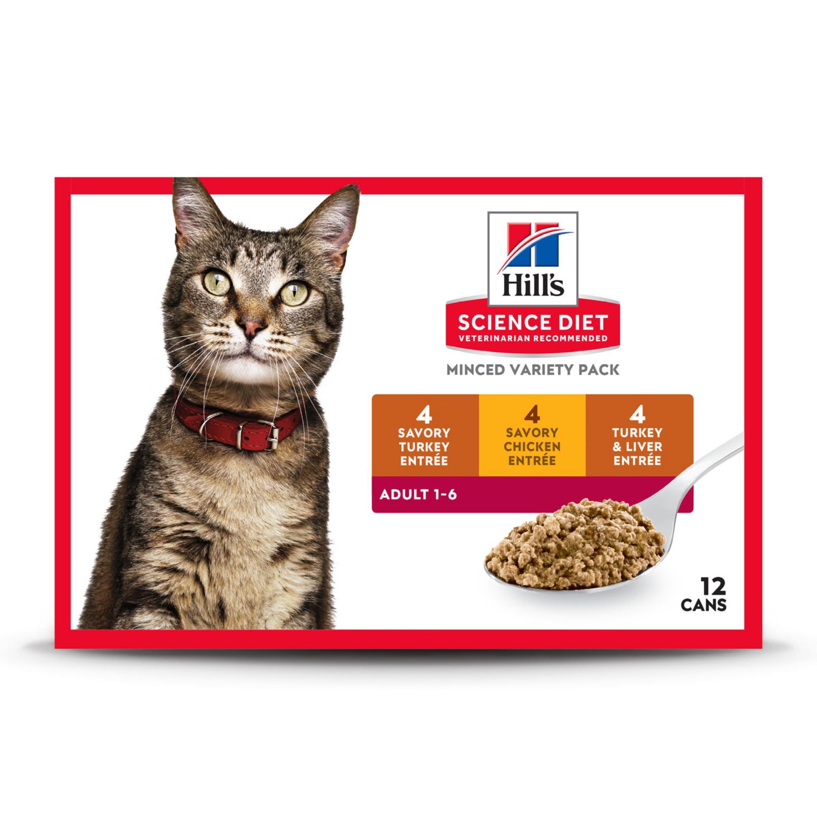 Hill’s Science Diet Adult 1-6 Wet Cat Food Variety Pack 5.5 oz Cans 12 Pack Case