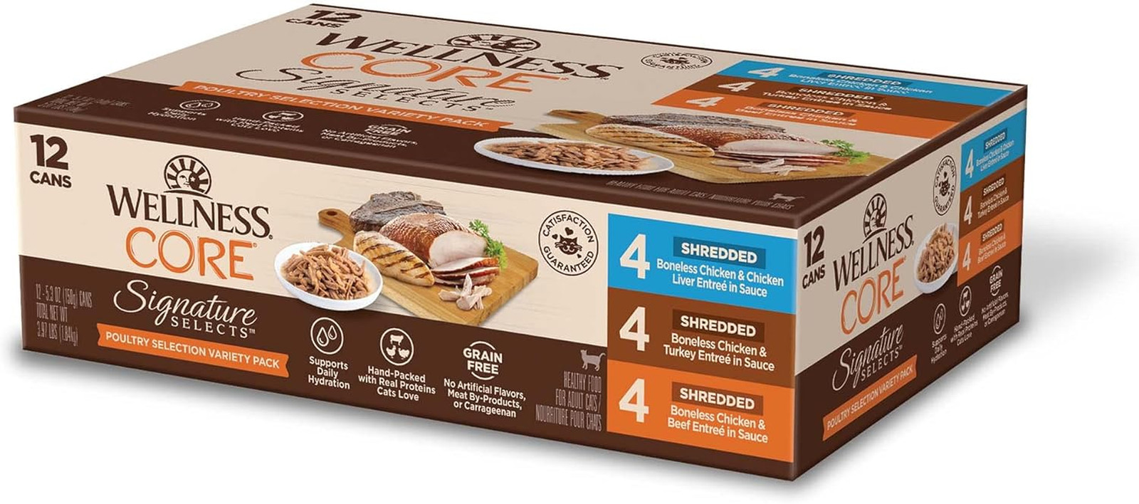CORE Signature Selects Variety Pack Adult Canned Wet Cat Food, Natural, Protein