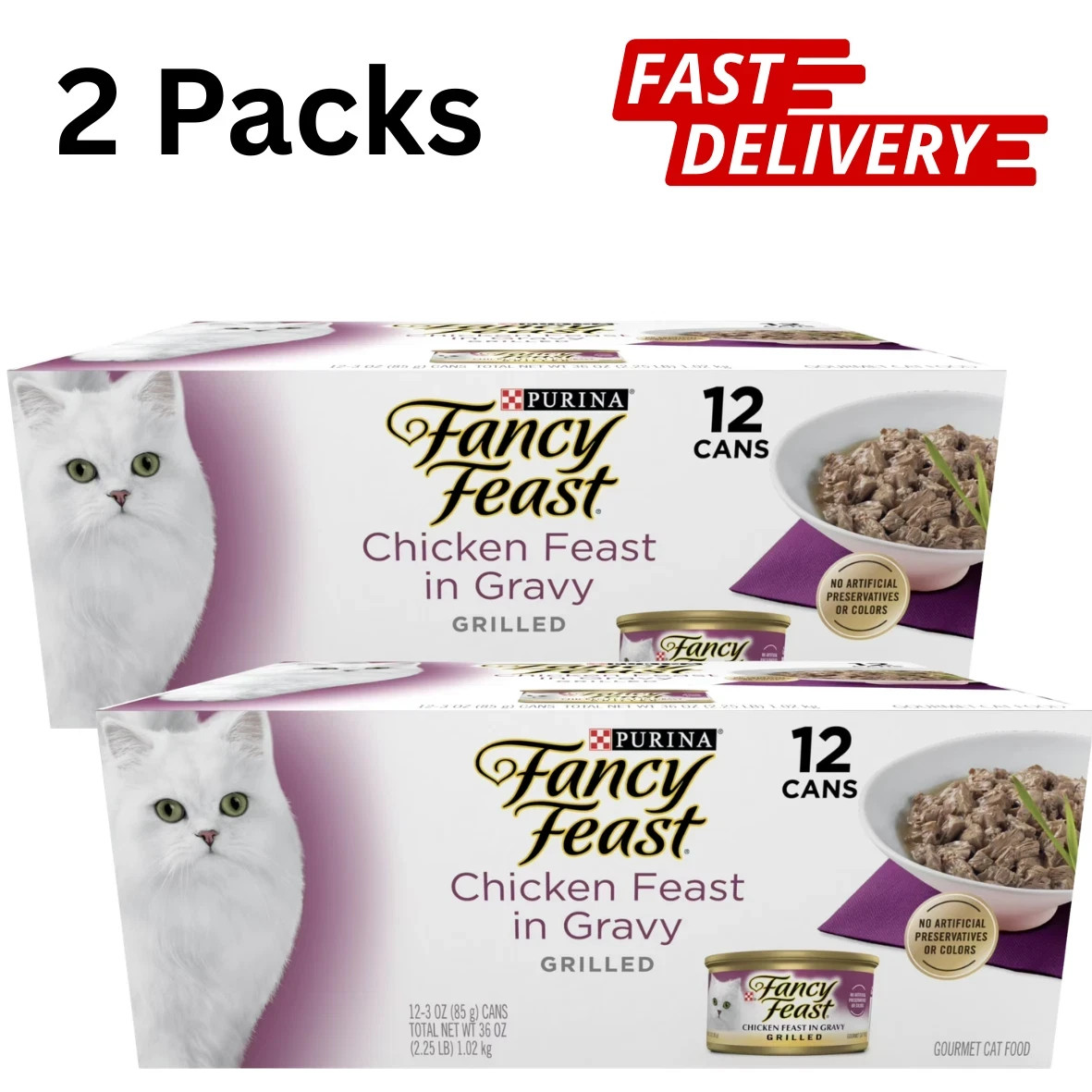 Purina Fancy Feast Grilled Kitten Food WetCat FoodChicken Feast in Gravy-24 cans