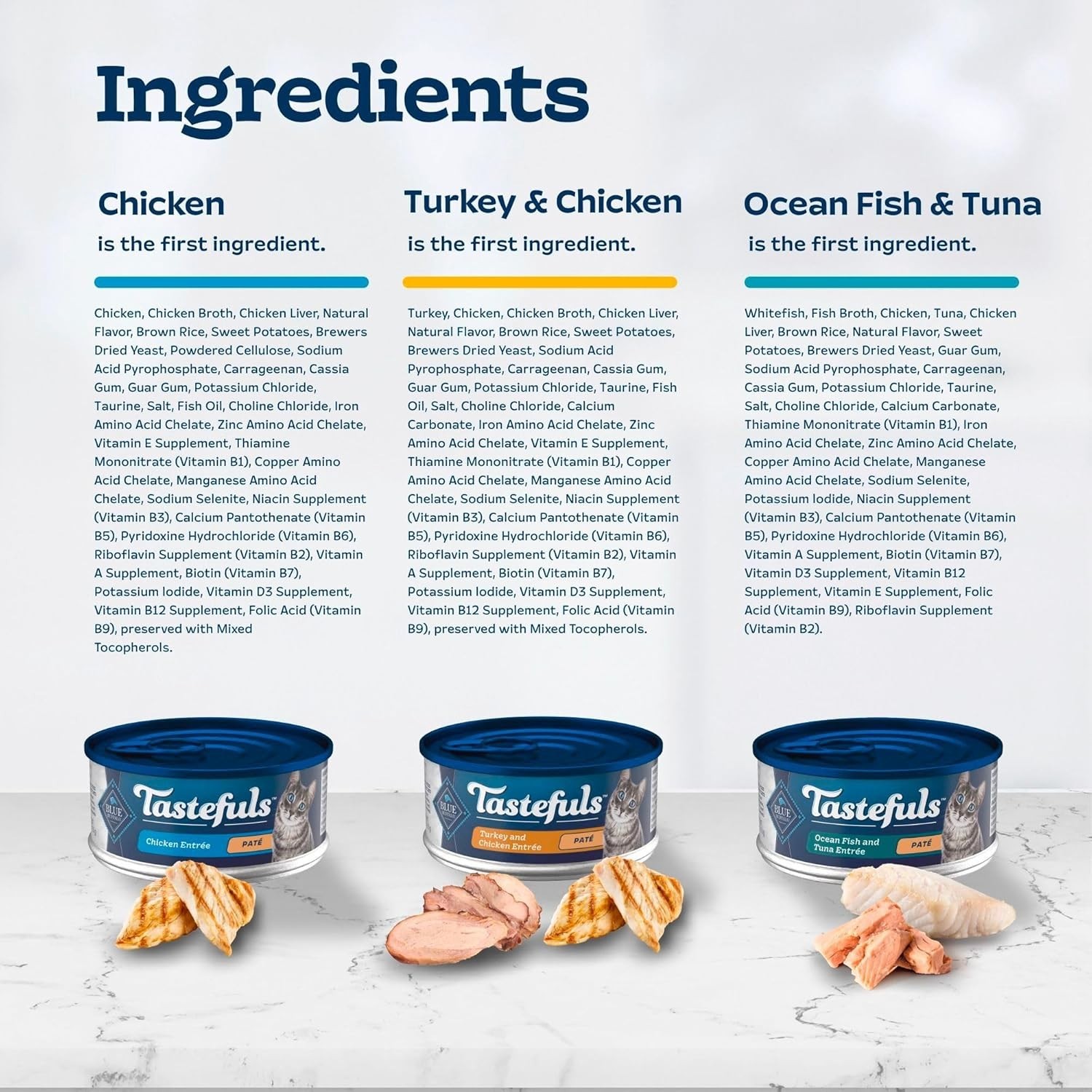 24 Count 8 of Each Wet Cat Food Natural Ingredients Chicken Turkey & Chicken
