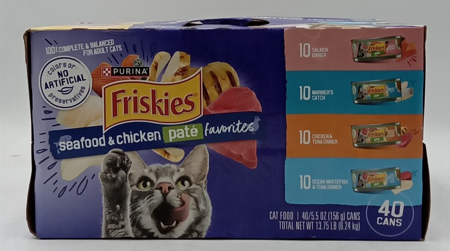 Purina Pate Wet Cat Food Variety Pack Seafood and Chicken Favorites 40ctBB6/27
