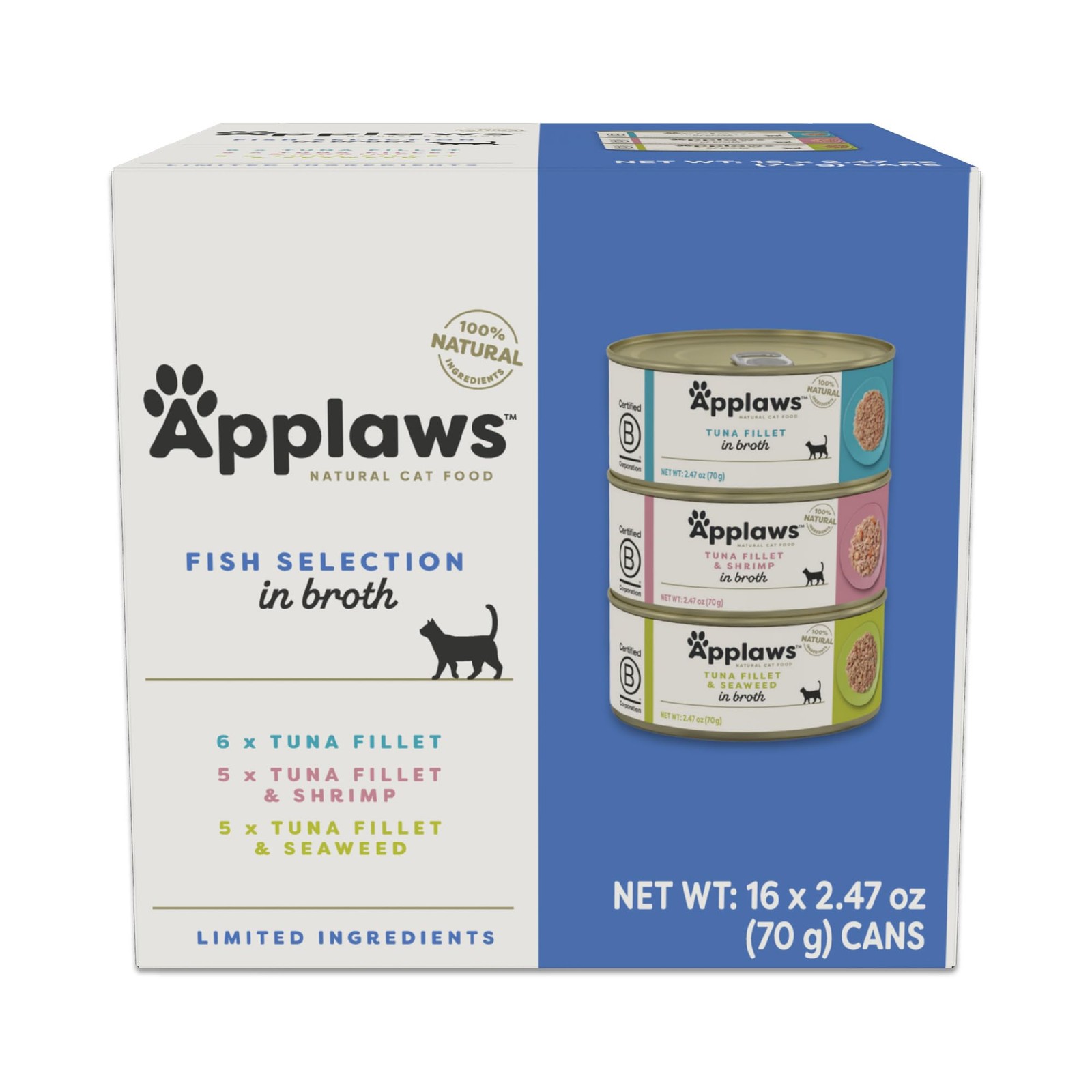 Applaws Natural Wet Canned Cat Food, Limited and Natural Ingredients, High Pr…