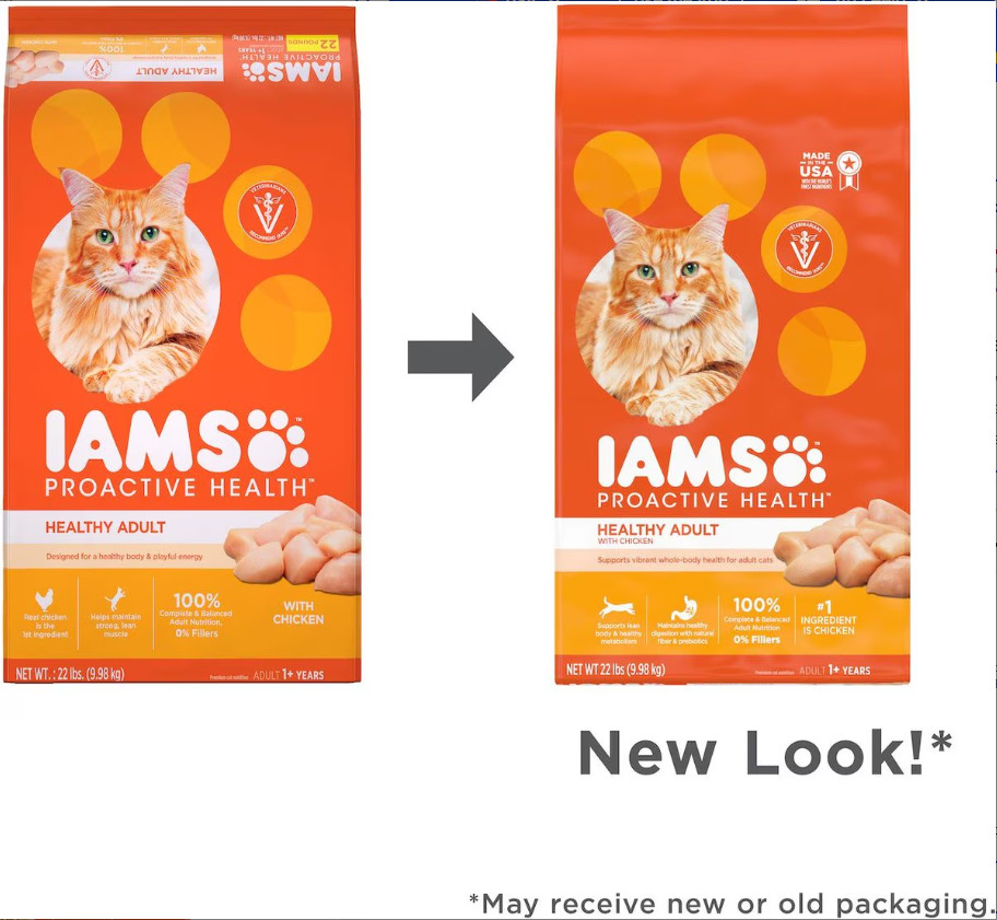 Iams ProActive Health Healthy Adult Original with Chicken Dry Cat Food, 22lb