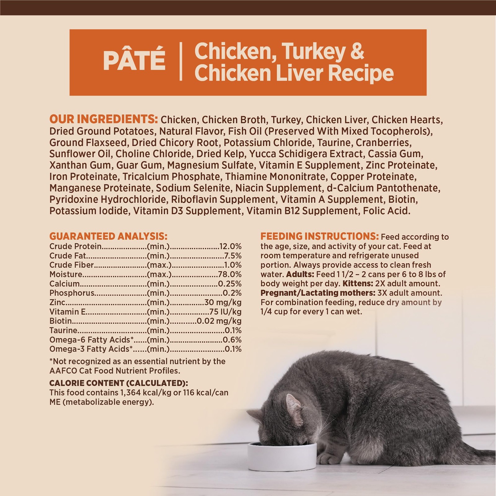 CORE Pate Adult Canned Wet Cat Food, Natural, Protein Rich, Grain Free, Chick…