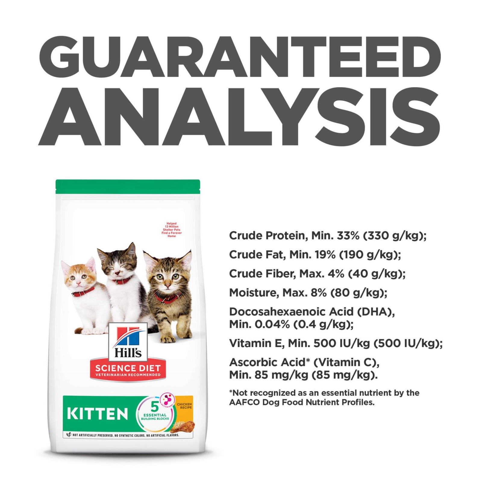 Hill’s Science Diet Kitten Cat Food 7lb Chicken Dry Food Growth Formula