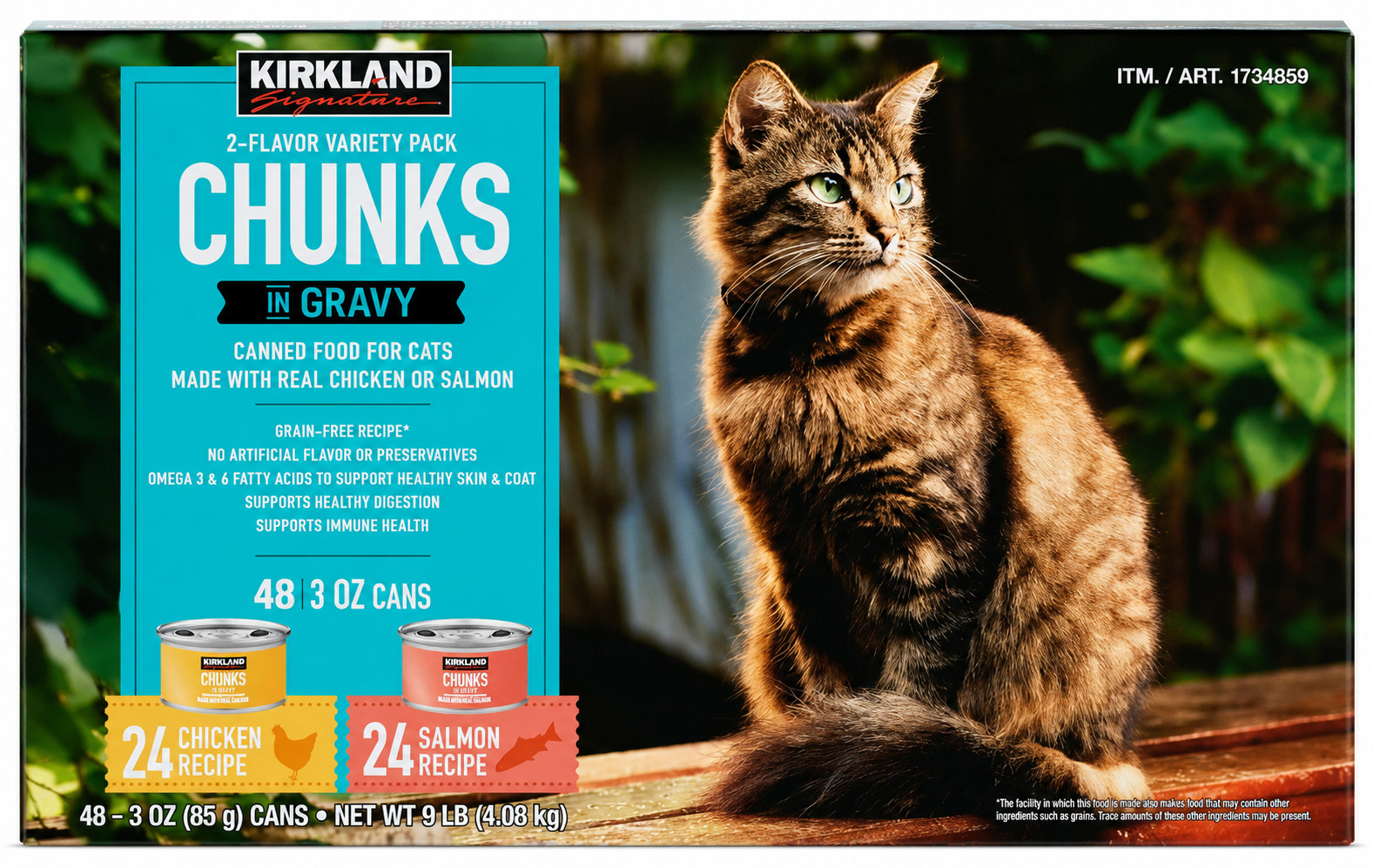 Kirkland Signature Chunks in Gravy Canned Cat Food Variety Pack 48Ct x 3 Oz 8/28