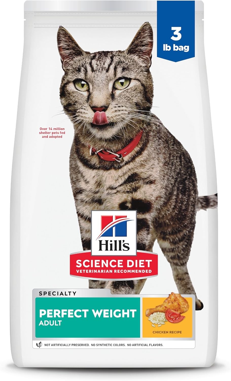 Hill’s Science Diet Perfect Weight, Adult 1-6, 3 Pound (Pack of 1), White