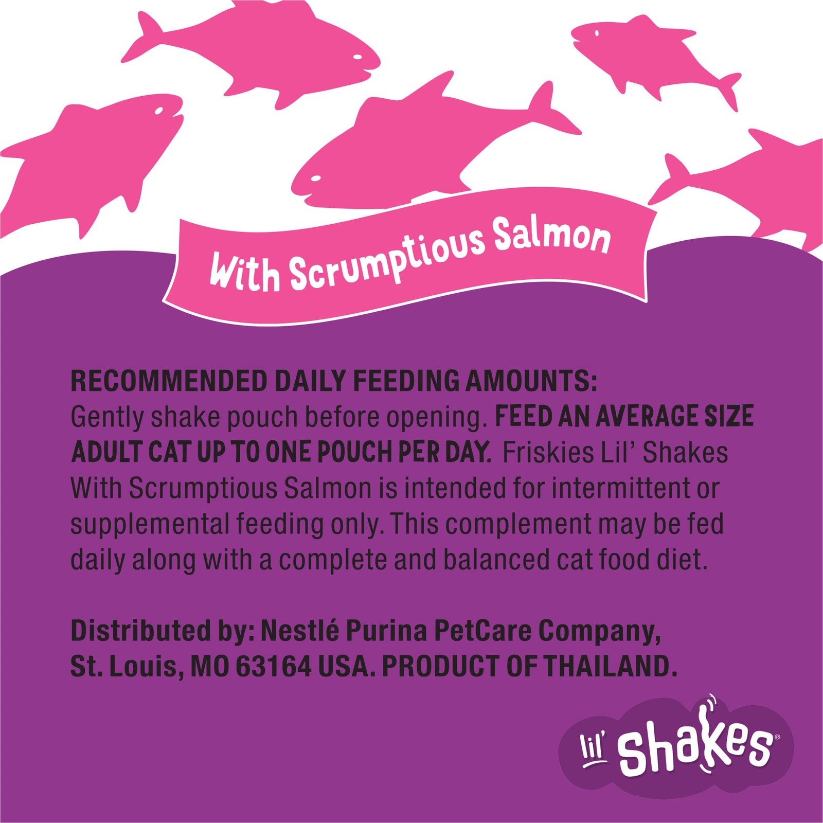 Purina Friskies Pureed Cat Food Topper, Lil’ Shakes With Scrumptious Salmon Lick