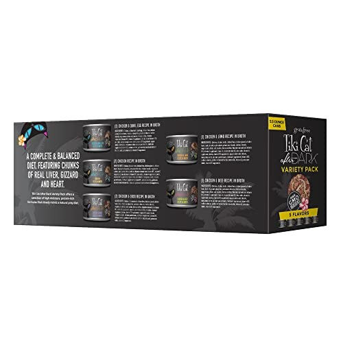 Tiki Pets Tiki Cat After Dark Variety Pack High-Protein And 100 Non-Gmo