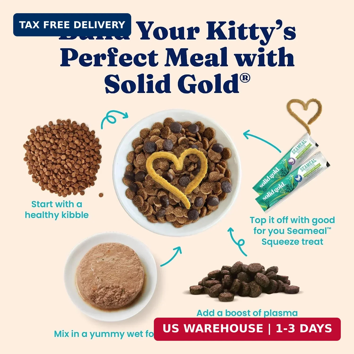 Solid Gold Wet Cat Food Pate for Indoor Cats – Healthy Canned Cat Food Pate w/Re