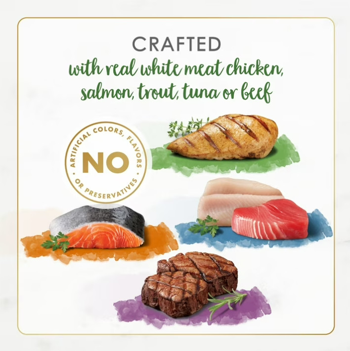 (2 pack) Purina Fancy Feast Gourmet Chicken, Salmon, Trout & Tuna, & Beef, 3 oz