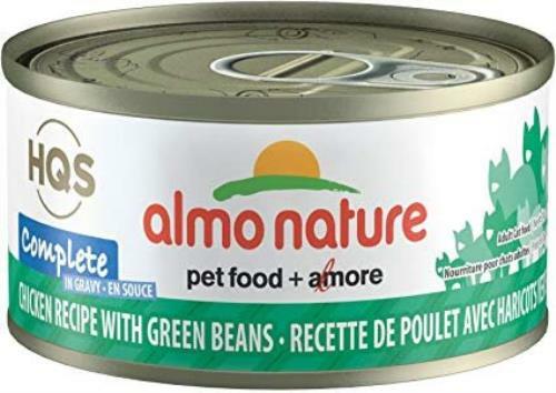 46237 Almo Nature USA HQS Chicken Recipe with Green Bean in Gravy 24/2.47oz