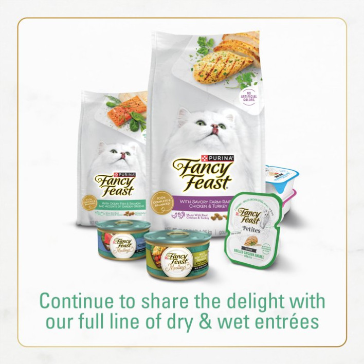 3 Bag Purina Fancy Feast Dry Cat Food with Ocean Fish and Salmon, 7 lb Bag
