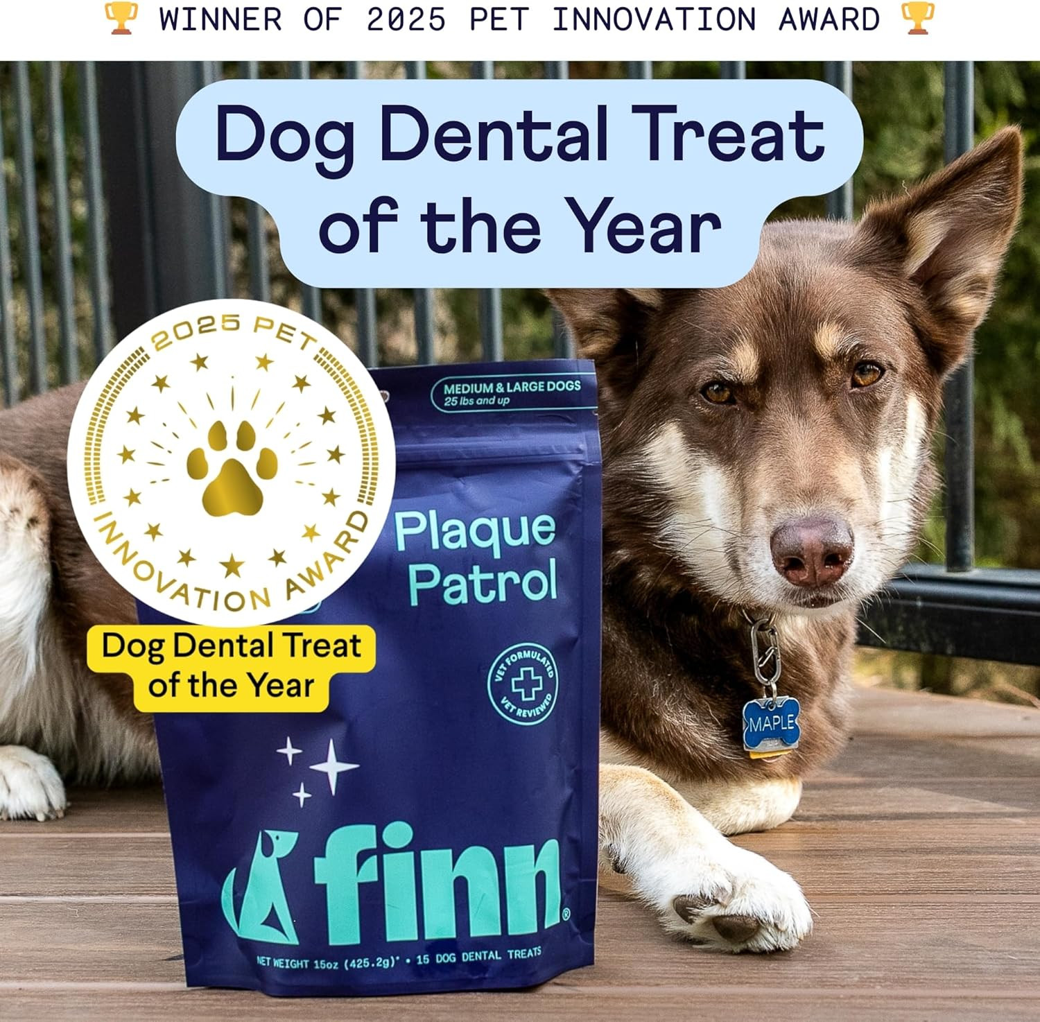 Plaque Patrol Dental Chews | Triple-Action Defense against Plaque, Tartar, and B