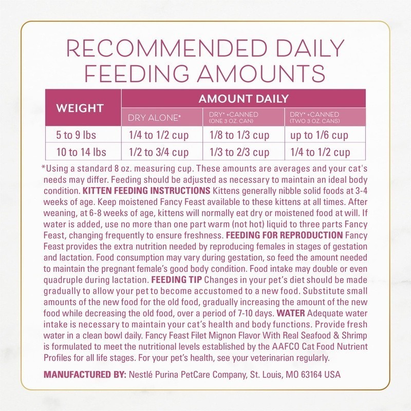 Gourmet Dry Cat Food Filet Mignon Flavor Seafood Shrimp Crunchy Kibble 12lb New