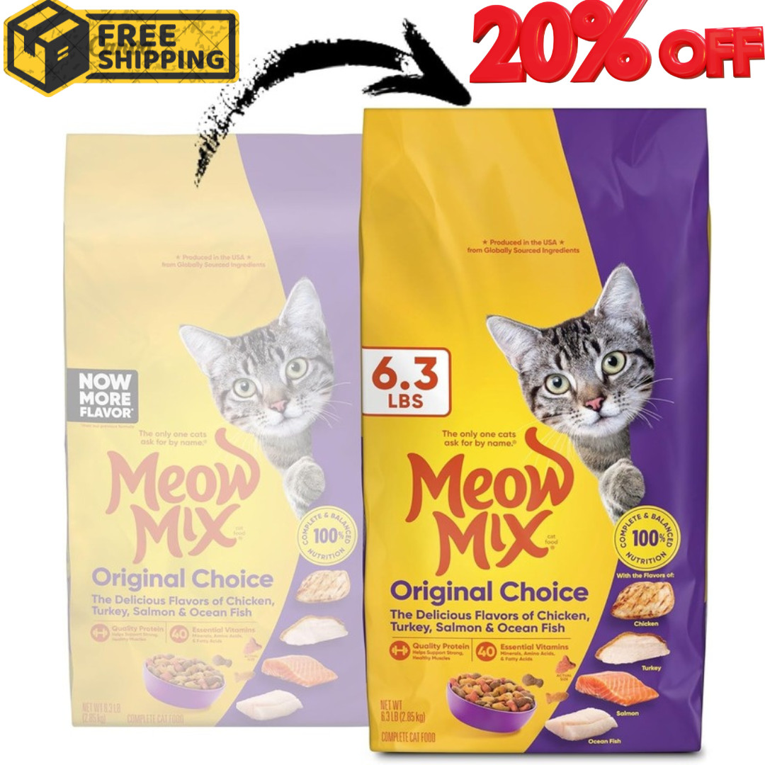 Meow Mix Original Choice Dry Cat Food, 6.3 Pound Bag