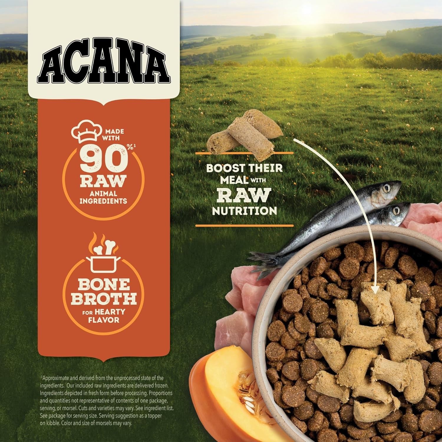 ACANA Grain-Free High Protein Freeze Dried Dog Food & Topper Free-Run Turkey Rec