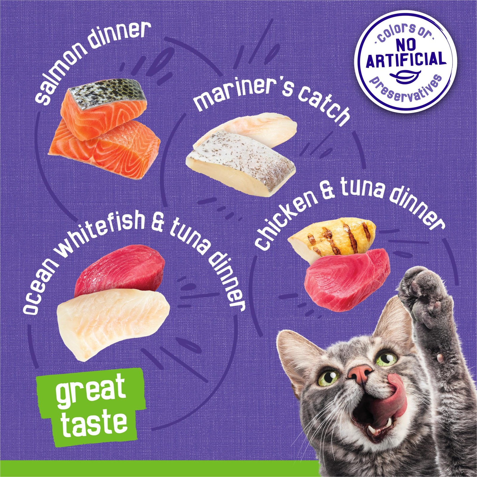 Purina Pate Wet Cat Food Variety Pack Seafood and Chicken Pate Favorites 40ct…