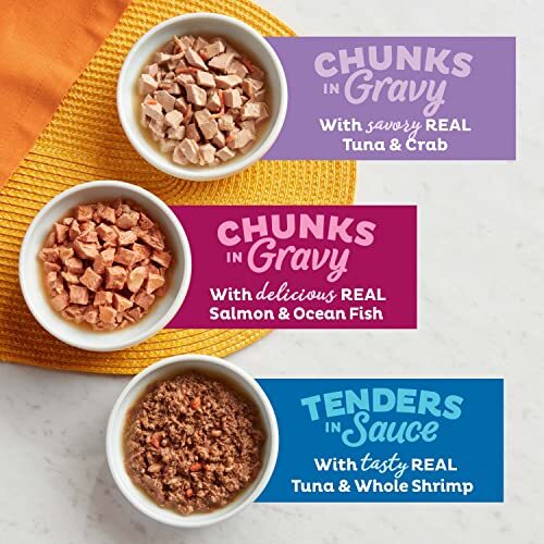 Meow Mix Seafood Selections Wet Cat Food, Assorted Flavor Names , Sizes