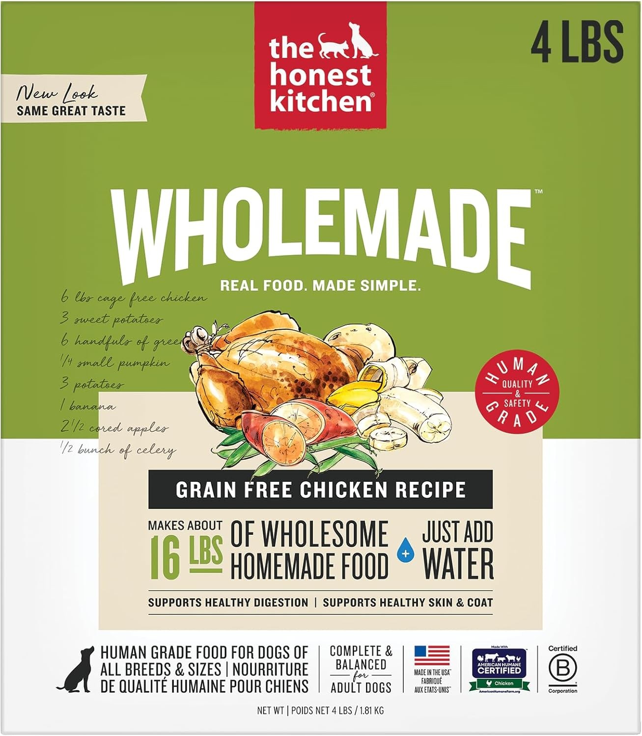 The Honest Kitchen Human Grade Wholemade™ Dehydrated Grain Free Chicken Dog Food