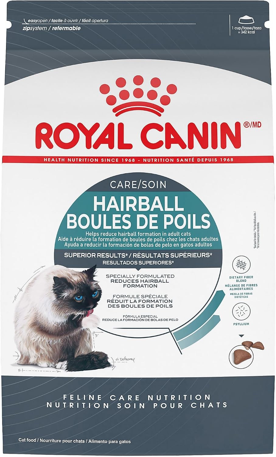 Feline Care Nutrition Hairball Care Adult Dry Cat Food 6 lb Bag