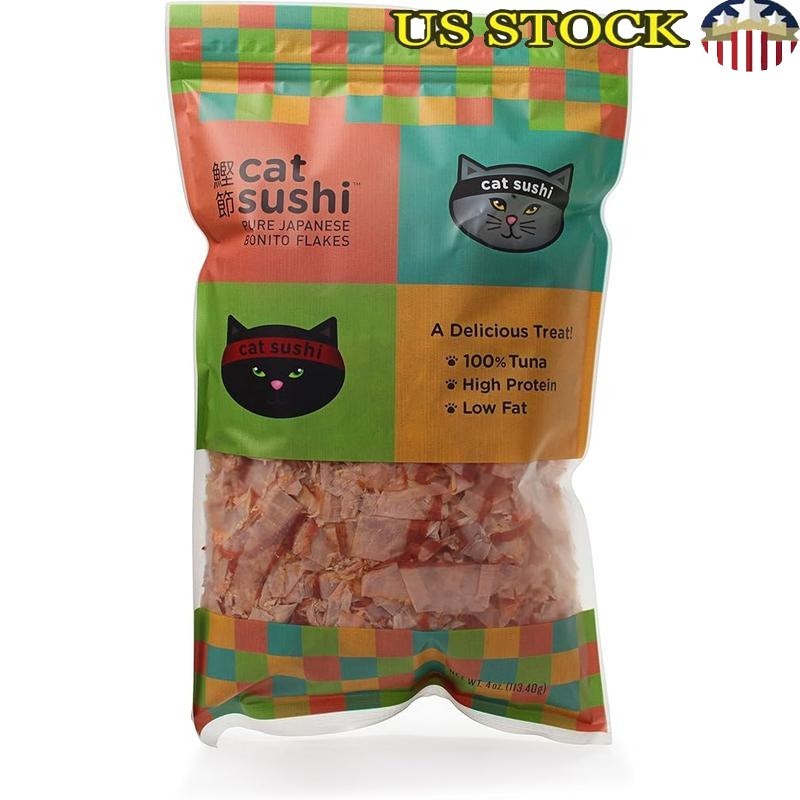 Pure Bonito Tuna Flakes Cats High Protein Healthy Meal Topper 4oz Value Size New
