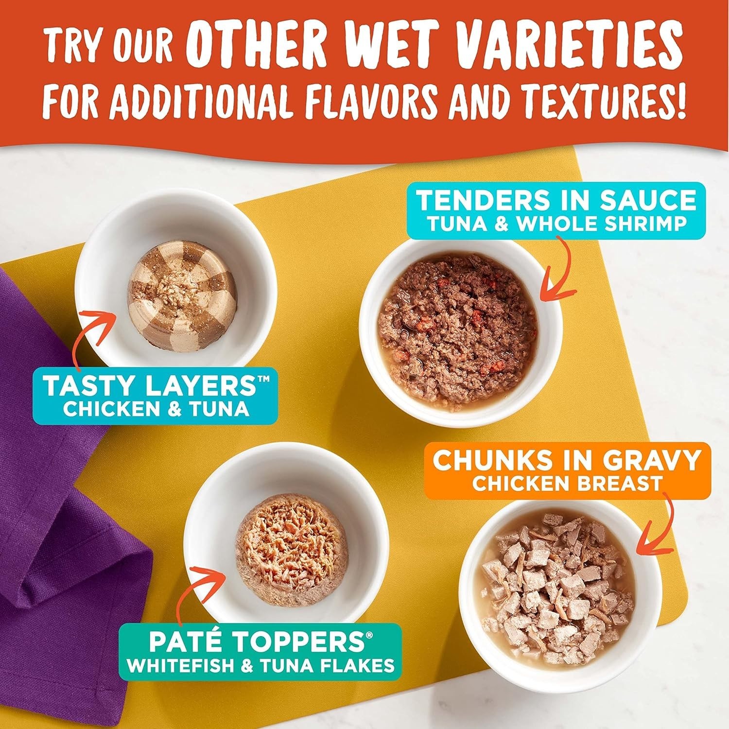Tenders in Sauce Wet Cat Food, Turkey & Giblets, 2.75 Ounce Cup Pack of 12