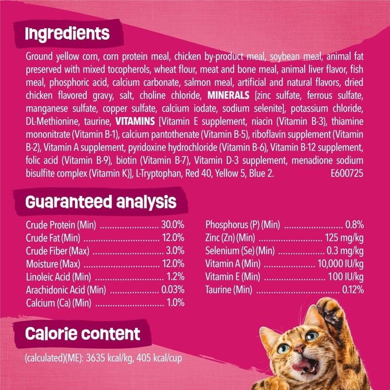 Savory Chicken Salmon Gravy Swirlers Dry Cat Food 22lb Kibble Complete Nutrition
