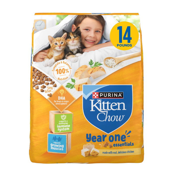 2 Pack Purina Kitten Chow Year One Essentials with Real Chicken High-Protein Com