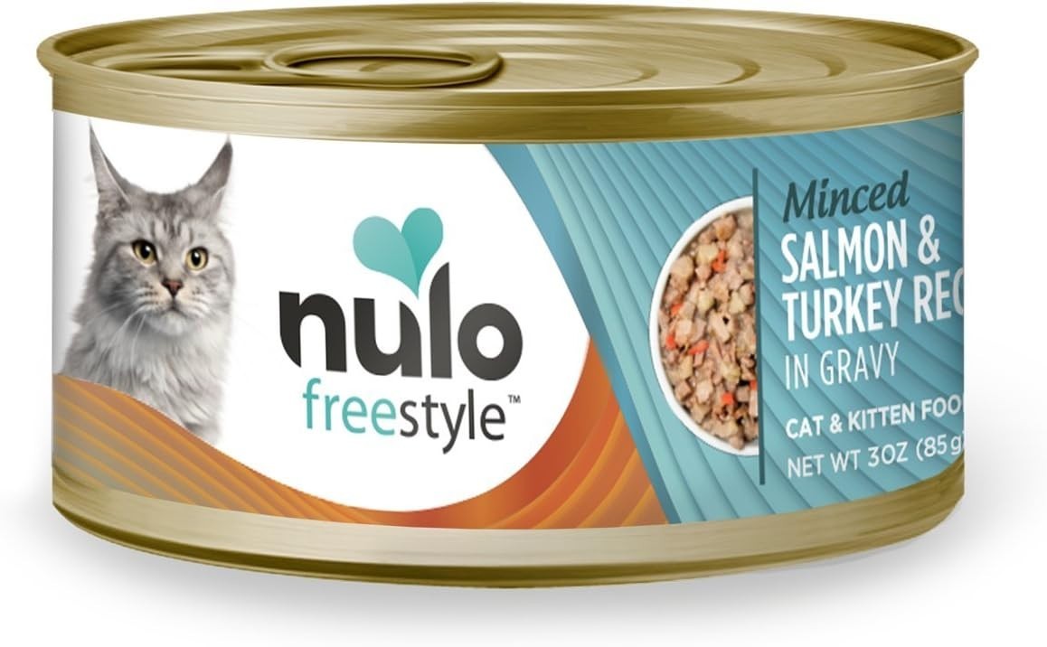 Grain-Free Salmon & Turkey Wet Canned Cat Food – 3 oz, Pack of 24 for Vitality