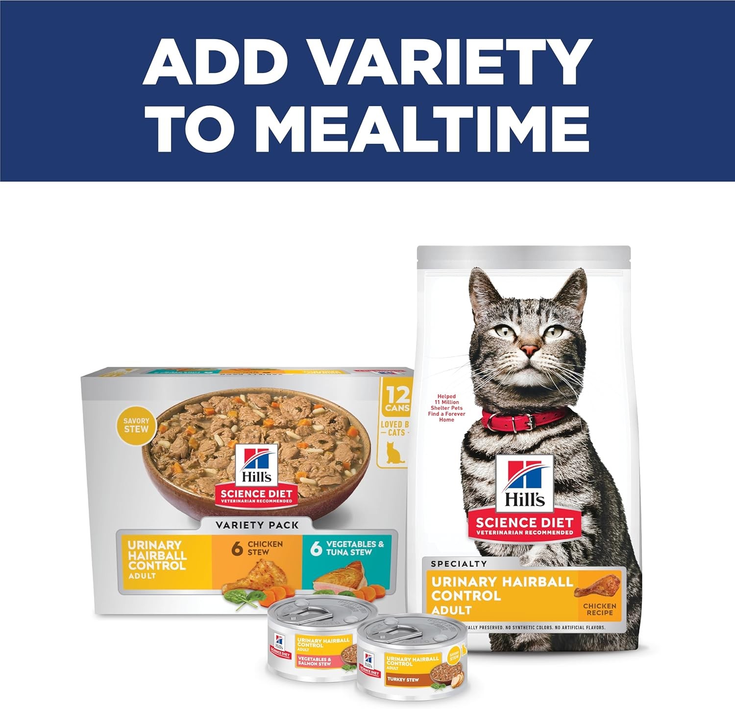 Hill’s Science Diet Adult Urinary & Hairball Control Chicken Dry Cat Food 15.5lb