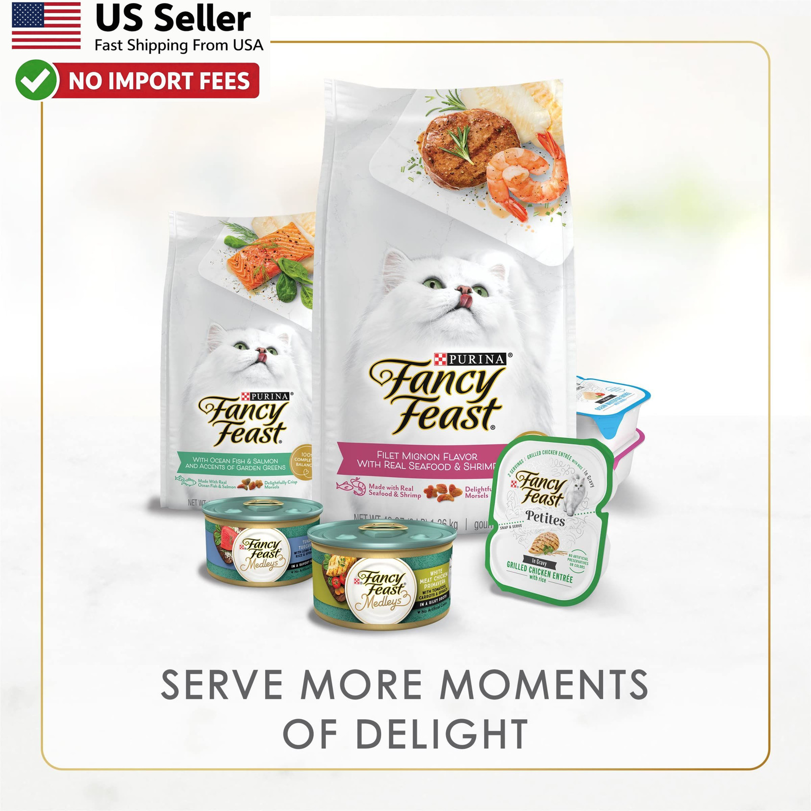 Purina Fancy Feast Grilled Seafood Collection Wet Cat Food Variety 24 Pack USA