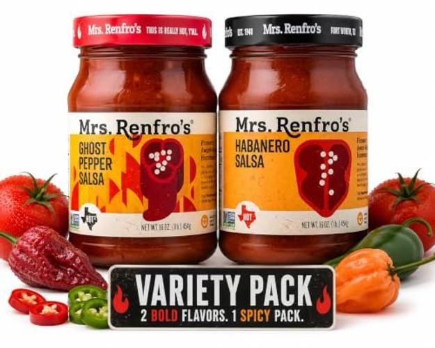 Hot Salsa Variety Pack, 16 oz Jars (Pack 1 Pound (Pack of 2) Hot Variety Pack