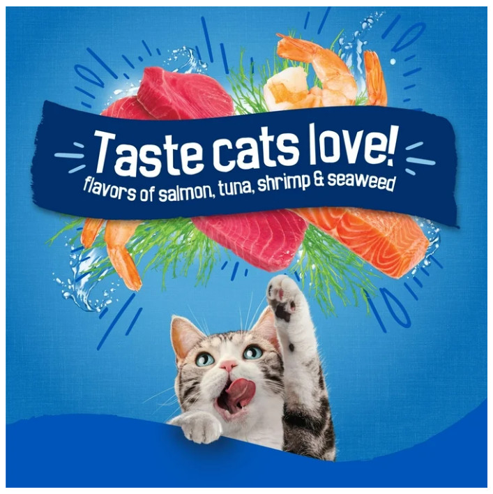 Purina Friskies Seafood Sensations Dry Cat Food – Salmon Tuna Shrimp 16 lb