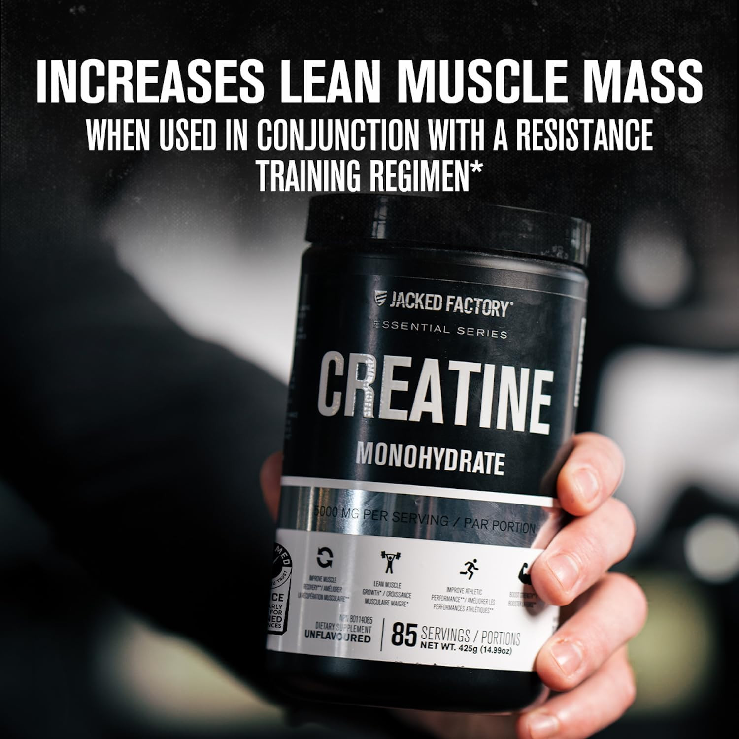 Creatine Monohydrate Powder 425G – Canadian-Owned Informed Choice Certified Supp