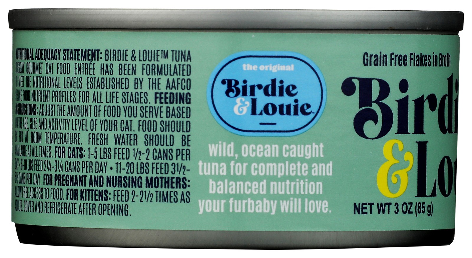 Birdie & Louie Tuna Tuesday Cat Food Gourmet Entree 3 Oz Can Wet 12 Pack
