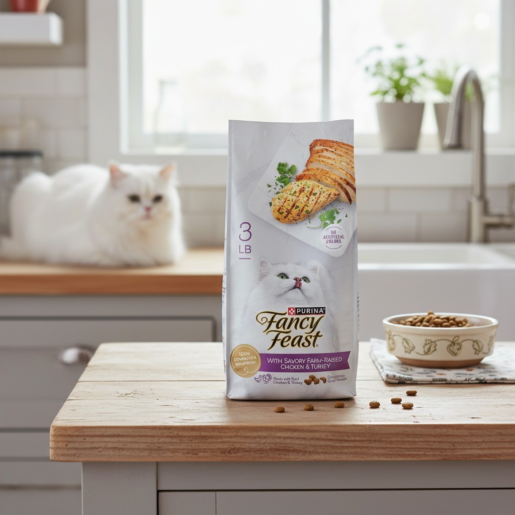 Fancy Feast Gourmet Savory Chicken Turkey Dry Cat Food 1 Pound Complete Nutri…