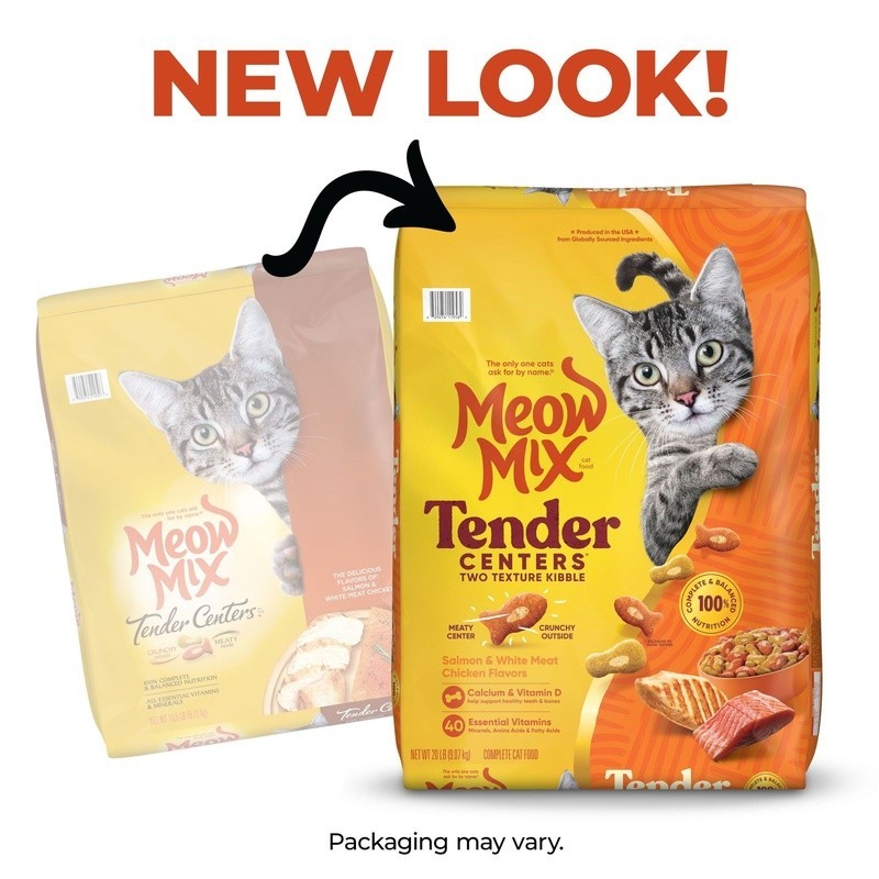 Tender Centers Cat Food Salmon Chicken Dry Kibble Meaty Centers Nutrition New
