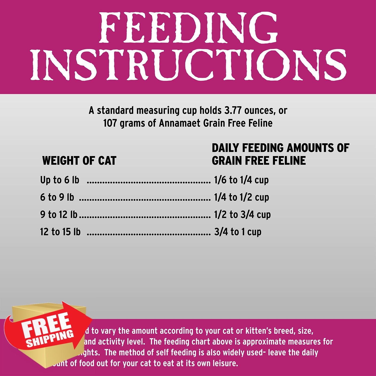 Annamaet Grain-Free Feline Formula Dry Cat Food, (Chicken and Fish), 12-lb Bag