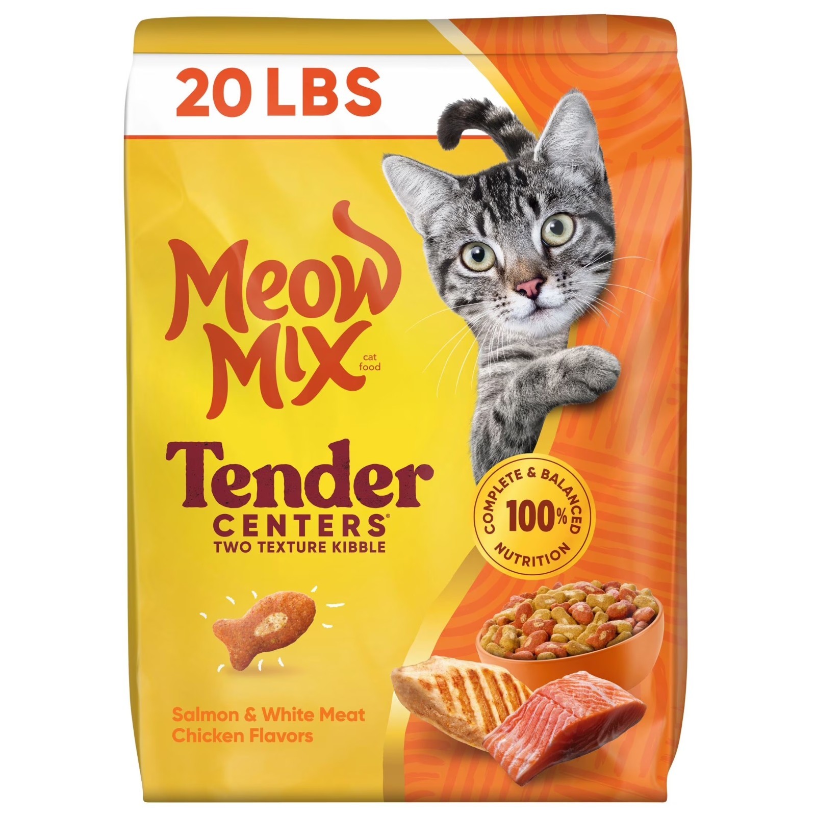 2 pack_Meow Mix Tender Centers, Salmon & White Meat Chicken Flavors,Dry Cat Food