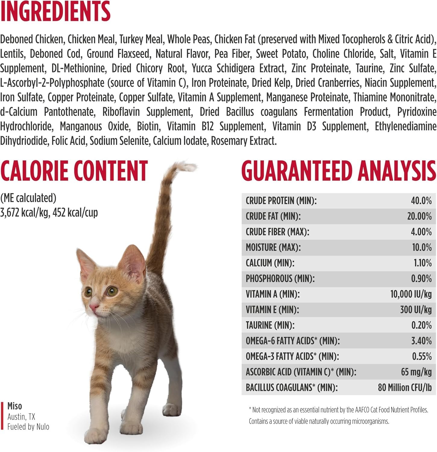Nulo Freestyle Cat & Kitten Dry Food – Chicken & Cod Recipe, High Protein Grain