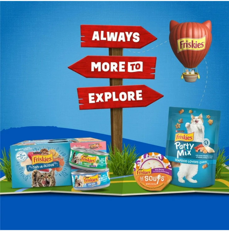 3 PACK Purina Friskies Dry Cat Food Seafood Sensations Salmon, Tuna, and Shrimp