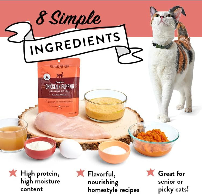 Portland Pet Food Company Human-Grade Mixed Variety Pack Wet Cat Food Pouch Luke